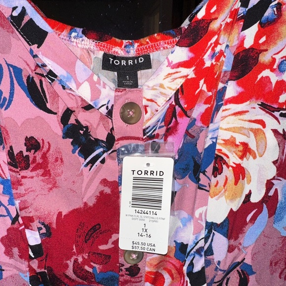 Pink Floral Tank Top from Torrid - Picture 2 of 3